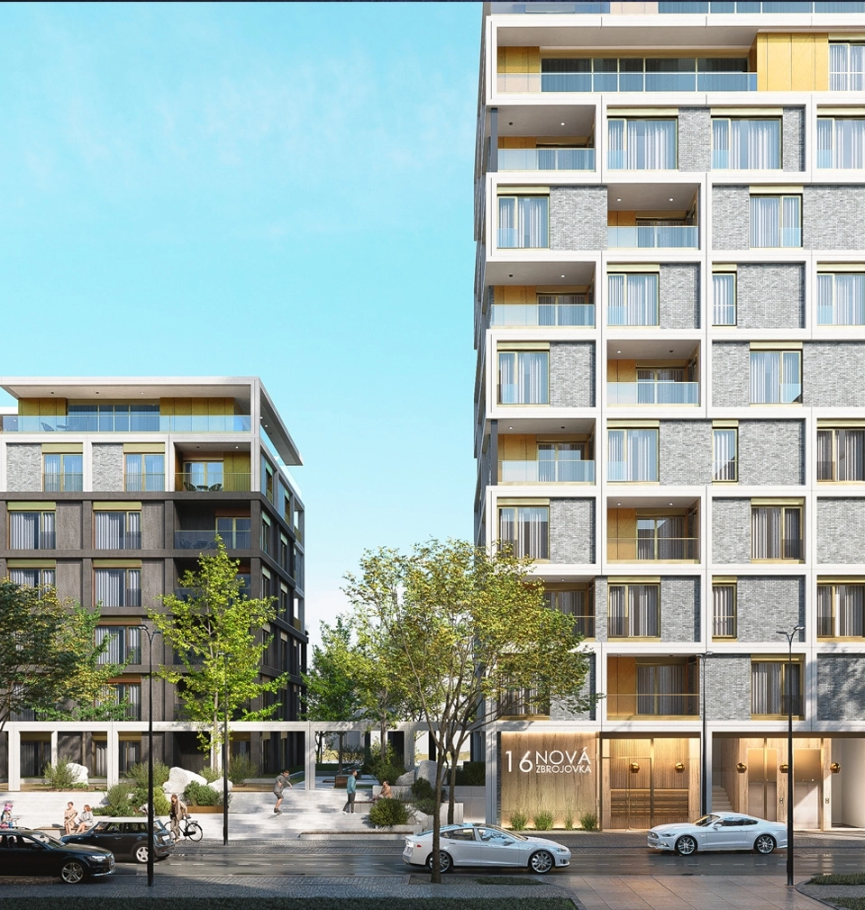 Moderní městská čtvrť Nová Zbrojovka